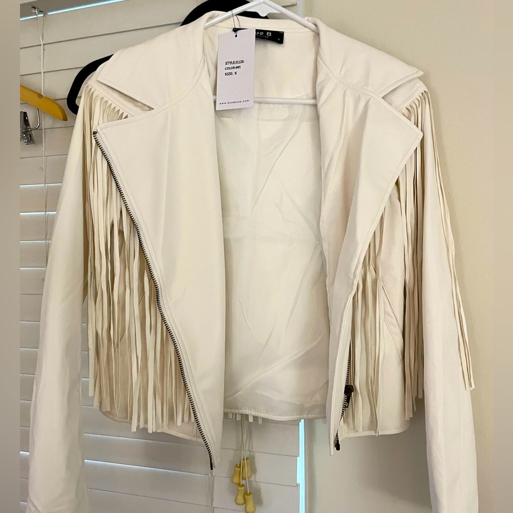 Fringe Leather Moto Jacket